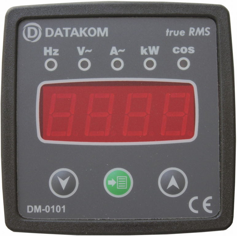 Datakom DATAKOM DM-0101 Multimeter panel, 1 phase, 72x72mm