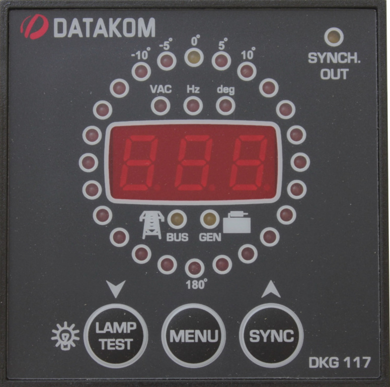 Datakom DATAKOM DKG-117, 72x72mm  synchroscope & check generator synch relay controller