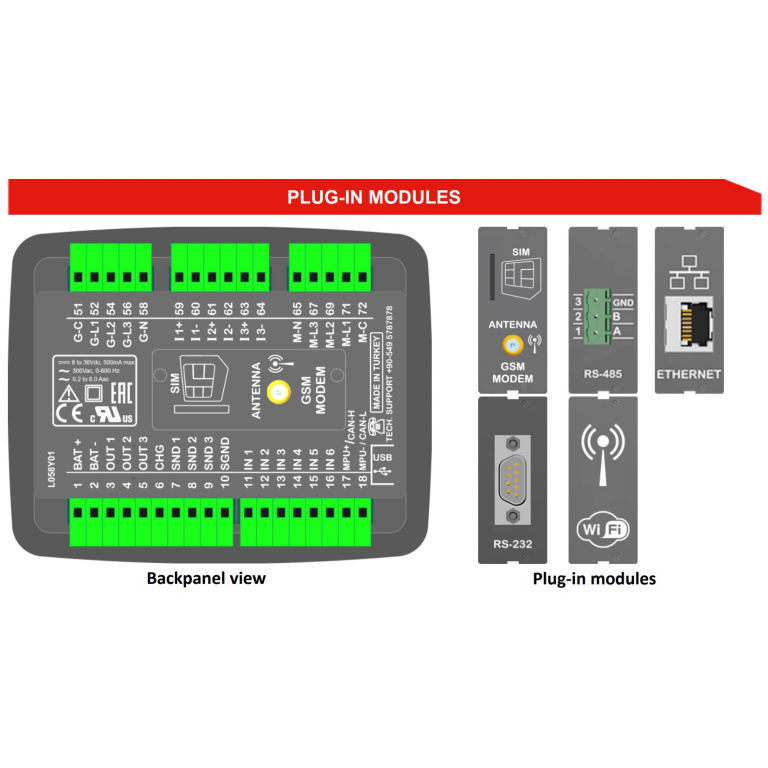Datakom DATAKOM D-200-MK2 Multifunctional Generator Controller with J1939