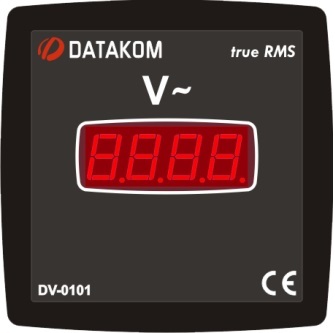 Datakom DATAKOM DV-0101 Voltmeter panel, 1 phase, 72x72mm