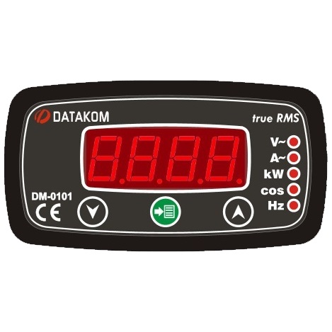 Datakom DATAKOM DM-0101 Multimeter, 1 phase, 96x48mm