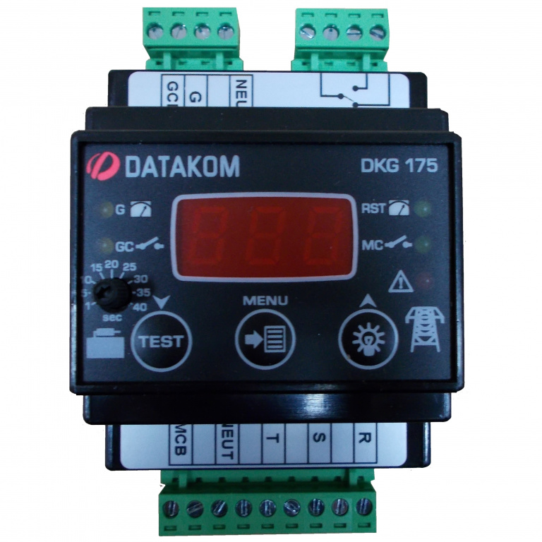 Datakom DATAKOM DKG-175 Generator/Mains Automatic transfer switch controller (ATS), 230/400 VAC, DIN rail mounted