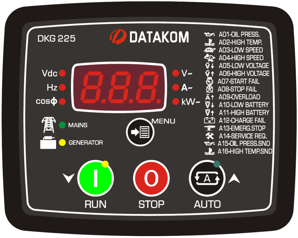 Datakom DATAKOM DKG-225 Automatic Mains Failure Controller with battery charger
