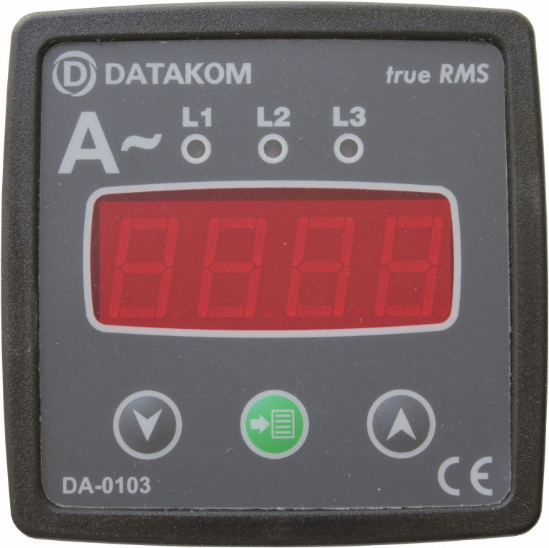 Datakom DATAKOM DA-0103 Ammeter panel, 3 phase, 72x72mm
