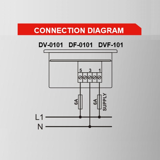Datakom DATAKOM DV-0101 Voltmeter panel, 1 phase, 72x72mm