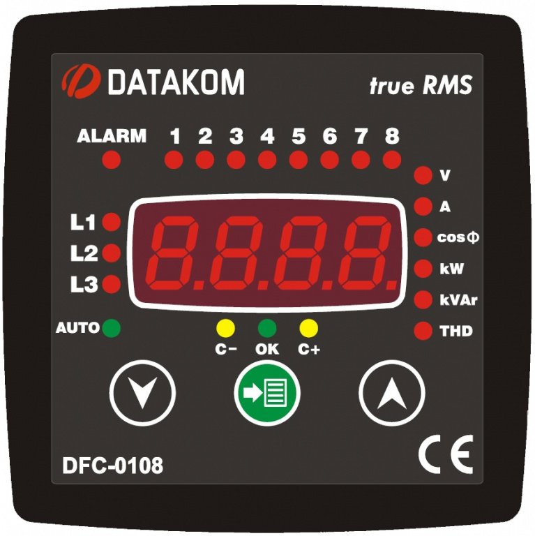Datakom DATAKOM DFC-0108 power factor controller (8 steps) 96x96mm 