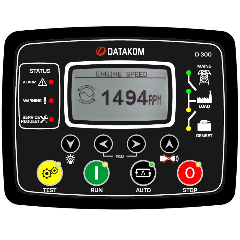 Datakom D-300-P Genset Controller with Charger+MPU + J1939