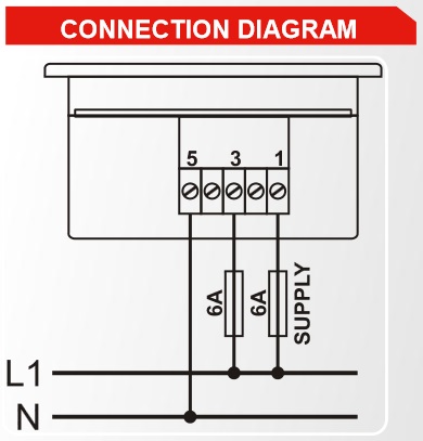 Datakom DATAKOM DV-0101 Voltmeter panel, 1 phase, 96x96mm,  isolated power supply