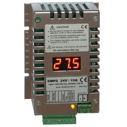 Datakom DATAKOM SMPS-2410-D (24V/10A) Generator start battery charger / stabilized power supply with display