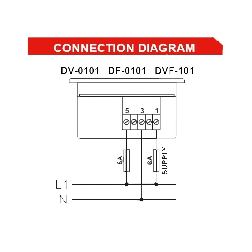Datakom DATAKOM DF-0101 Frequency meter panel, 1 phase, 72x72mm