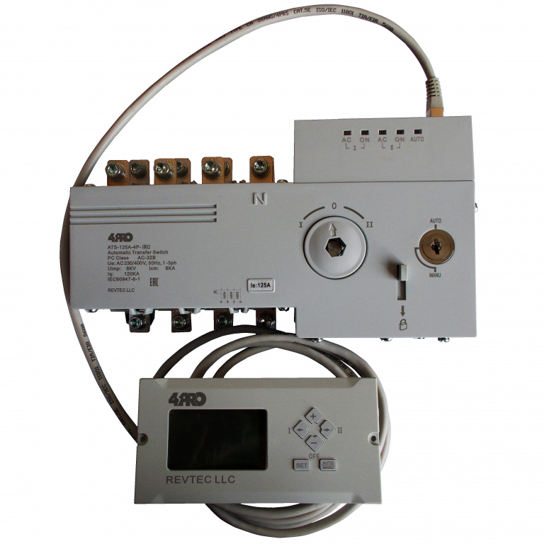 Datakom ATS-125A-4P-iRC Automatic Transfer Changeover Switch, 125A, 230/400V, 50Hz, 1-3 phase