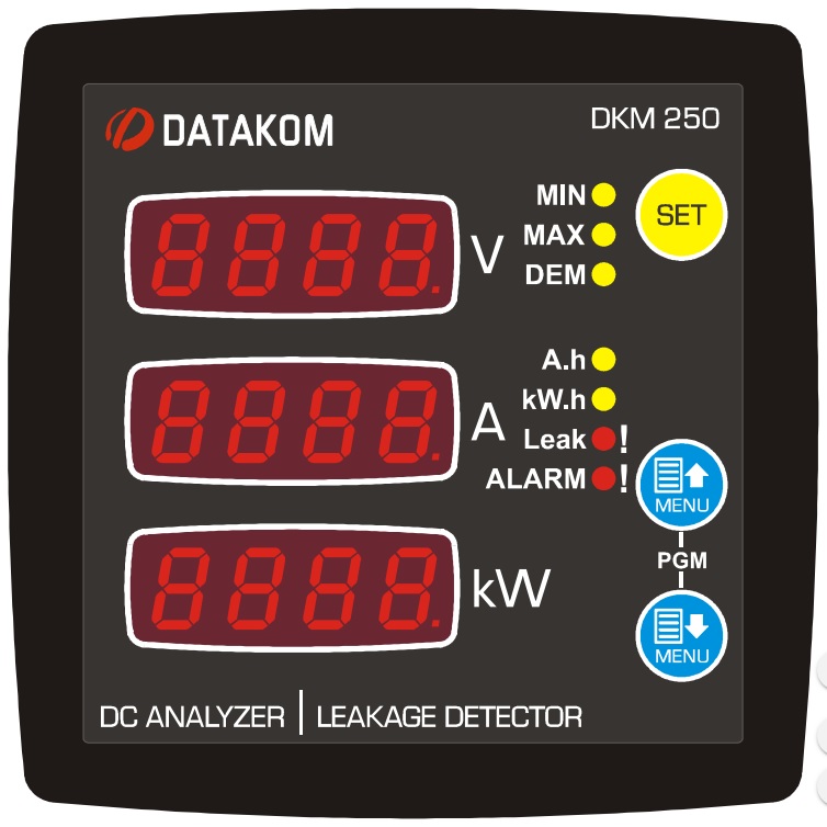 Datakom DATAKOM DKM-250 DC Power meter, 96x96mm, RS-485
