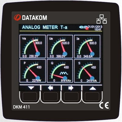 DATAKOM DKM-411 Electric network analyser, 96x96mm, Ethernet, USB-H, USB-D,RS485, RS232, I/O DATAKOM DKM-411 Electric network analyser, 96x96mm, Ethernet, USB-H, USB-D,RS485, RS232, I/O