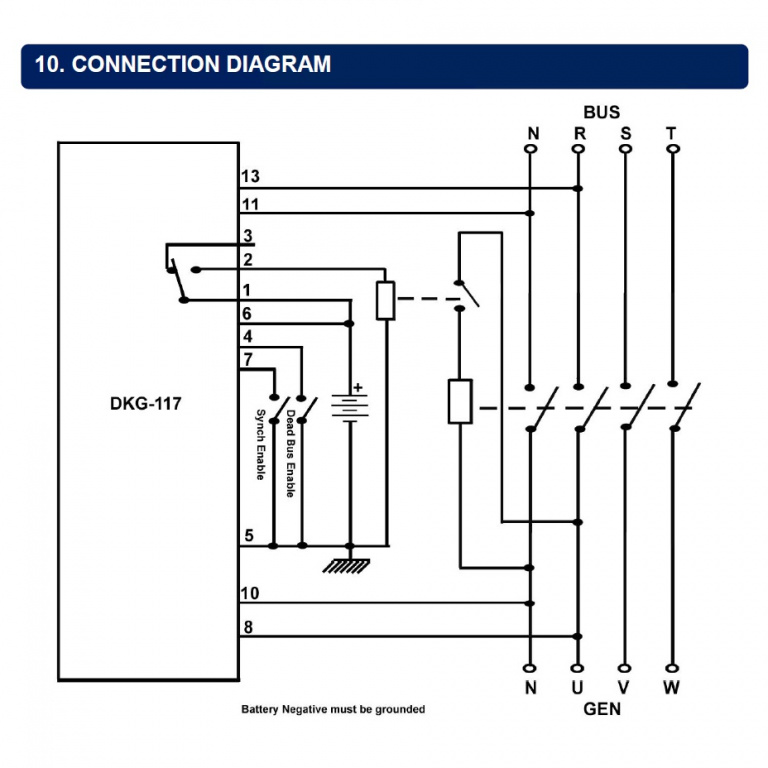 Datakom DATAKOM DKG-117, 72x72mm  synchroscope & check generator synch relay controller