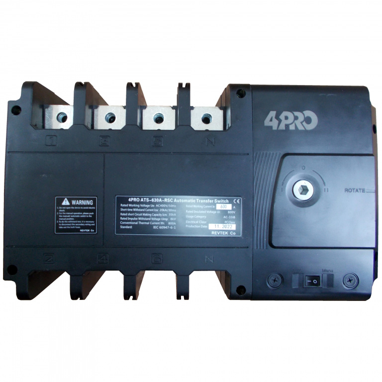 Datakom 4PRO ATS-630A-RSC-4P Automatic Changeover Transfer Switch