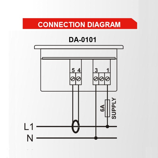 Datakom DATAKOM DA-0101 Ammeter panel, 1 phase, 72x72mm