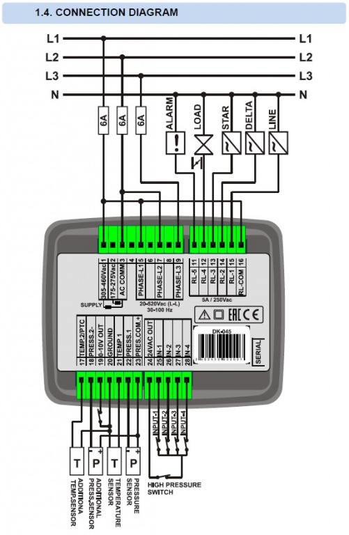 Datakom DATAKOM DK-45 Electric Motor Driven Compressor Controller 