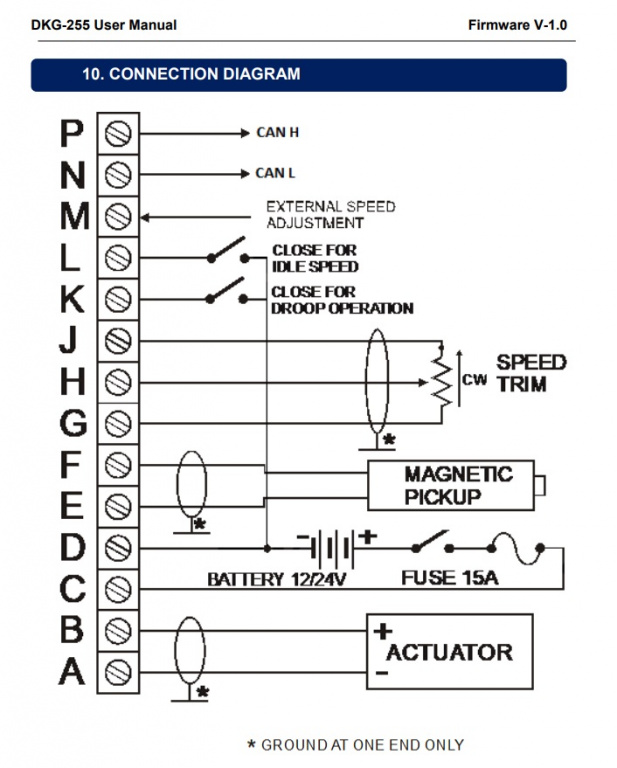 Datakom DATAKOM DKG-255 MPU Digital generator engine governor controller for actuators, MPU version