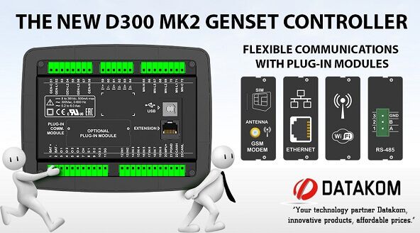Datakom DATAKOM D-300-MK3 Multifunctional Generator Controller with MPU, J1939